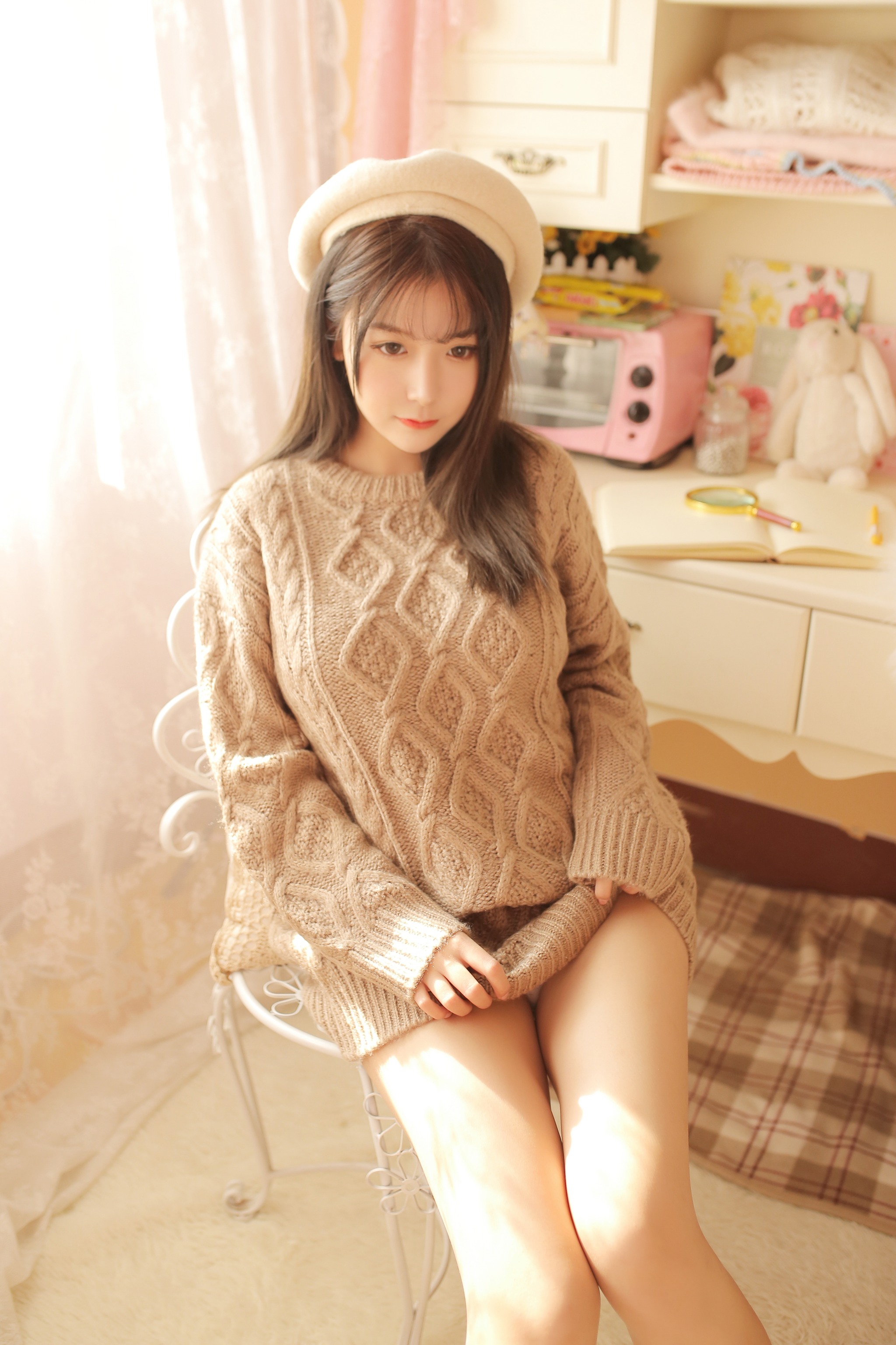 图片[1]-猫九酱 – NO.024 驼色毛衣[34P]-XikXak